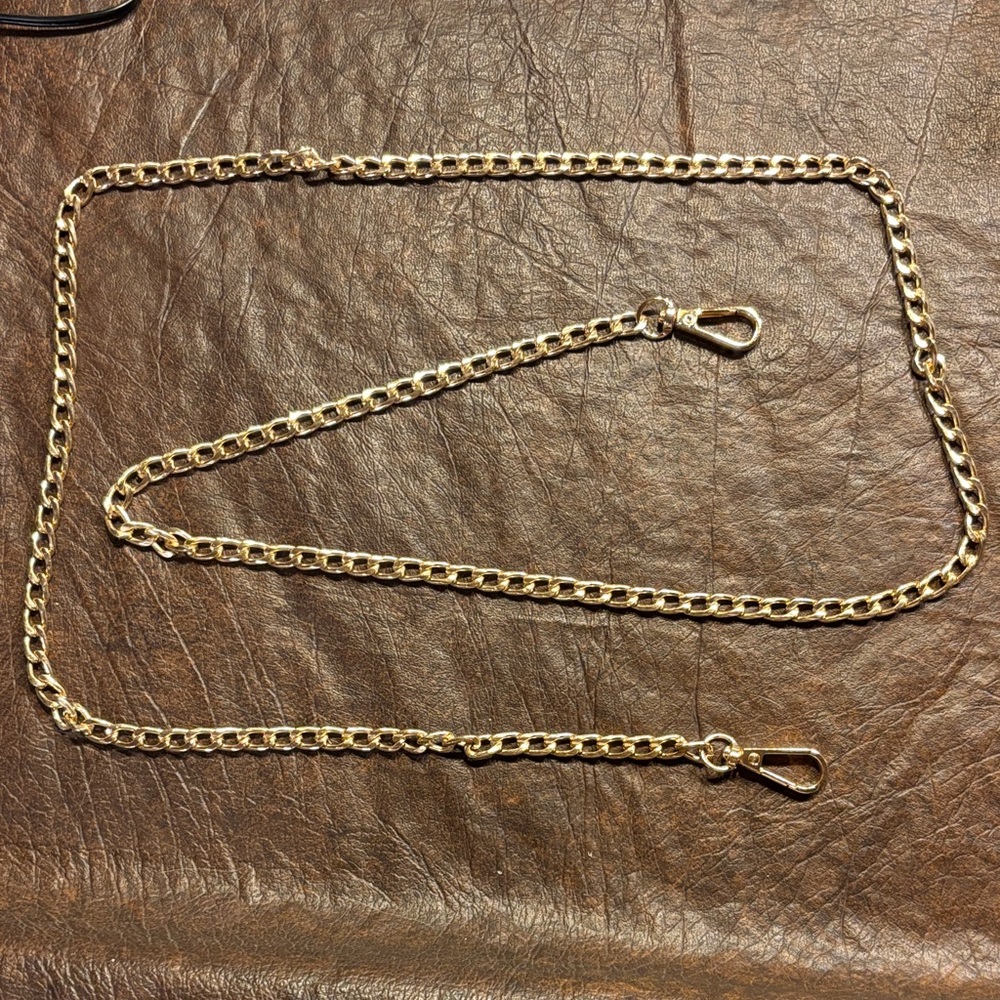 Gold Chain Strap with D-Ring Clips